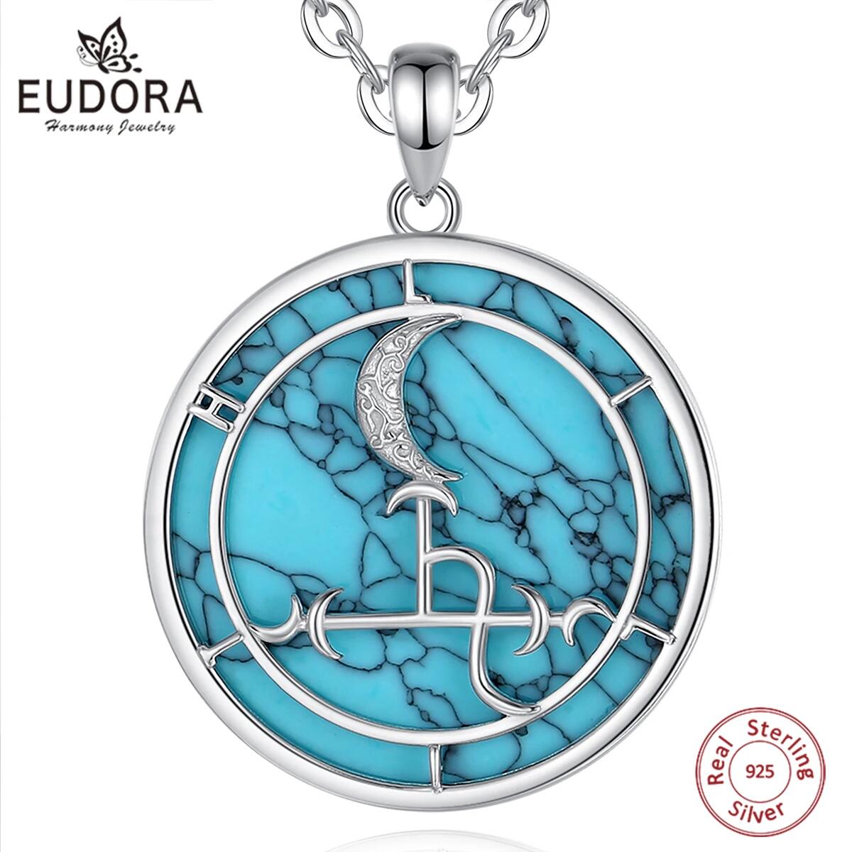 925 Sterling Silver Chain Necklace Men - Eudora Lilith Colar Lua para Homens