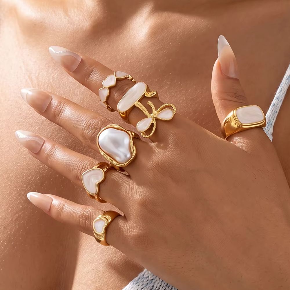 Vintage Punk Knuckle Rings Set - Conjunto de 7 Anéis Boho com
