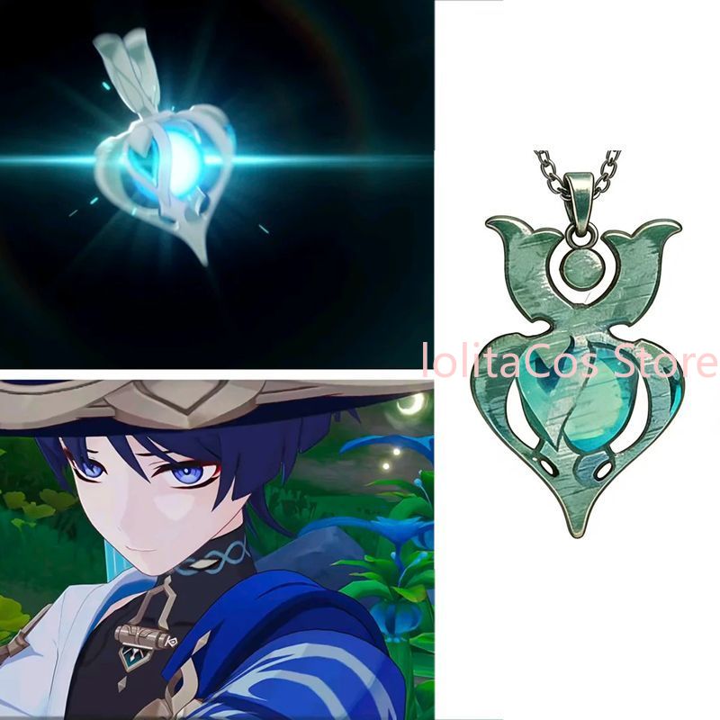 Anime Pendant Necklace - Colar de Metal Wanderer Genshin Impact: