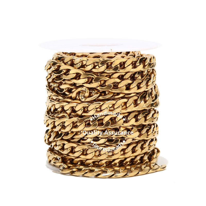 Cuban Link Chain 12Mm - Corrente Figaro de Aço Inoxidável para