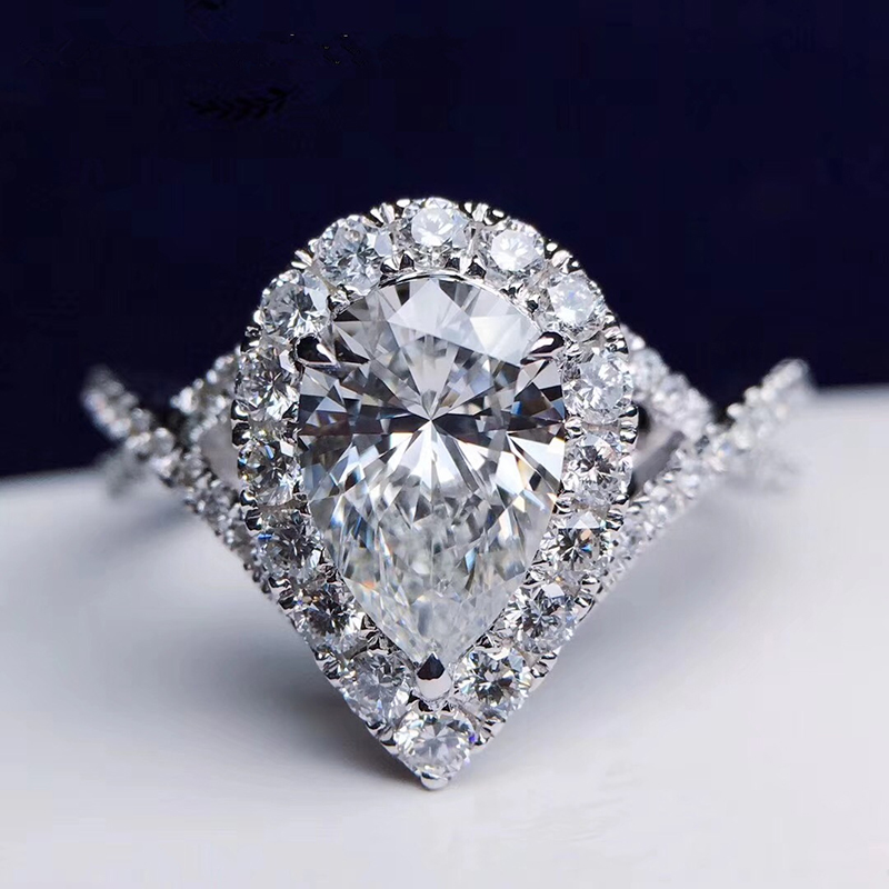 Personalizado sólido 14k ouro  - Moissanite Engagement Ring 1 Carat avaliação e preço