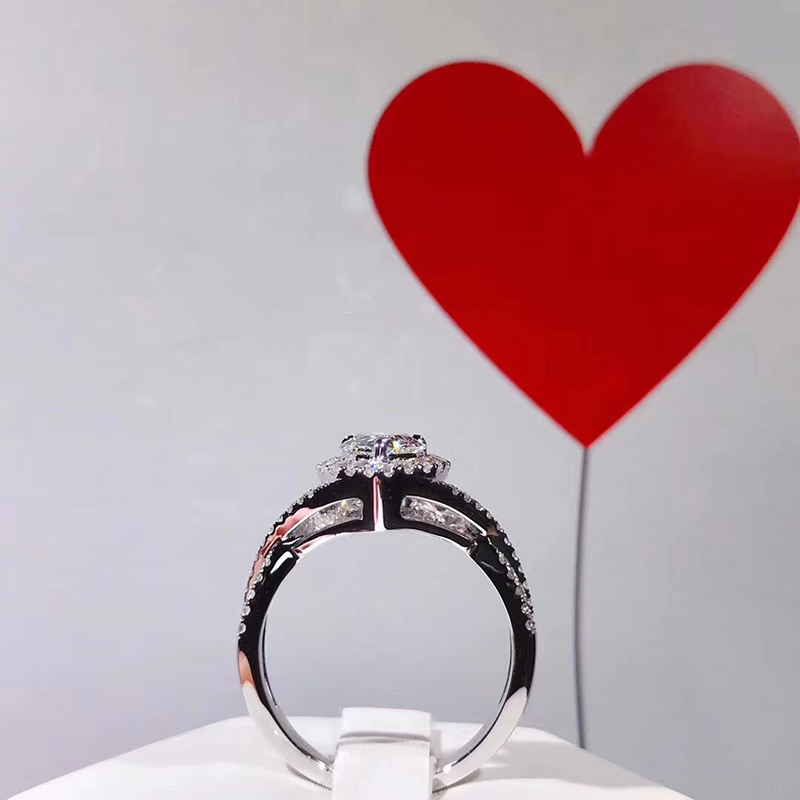 Personalizado sólido 14k ouro  - Moissanite Engagement Ring 1 Carat avaliação e preço