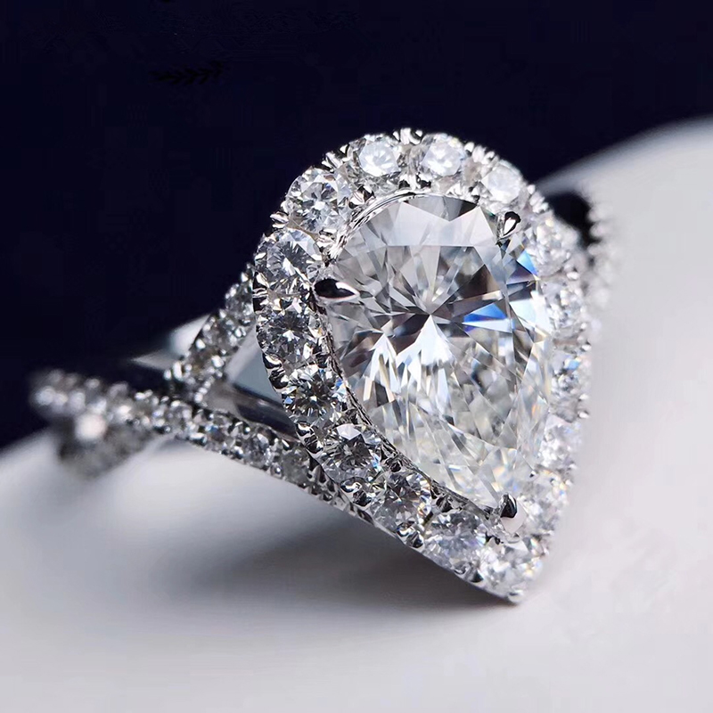 Personalizado sólido 14k ouro  - Moissanite Engagement Ring 1 Carat avaliação e preço