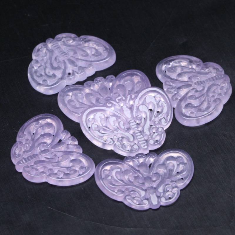 2pc natural roxo jade oco para - Earrings avaliação e preço