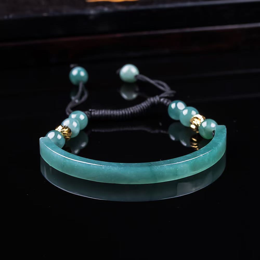 Myanmar jadeite pulseira acess - Bracelets avaliação e preço