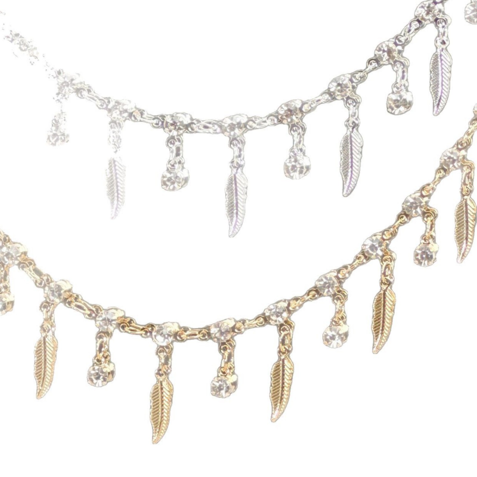 Corrente de penas com diamante - Body Jewelry avaliação e preço