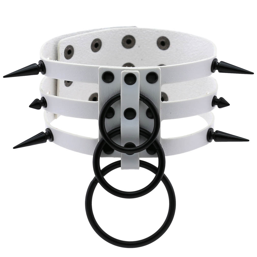 Colar Gargantilha de Couro com - Goth Punk Spike Choker avaliação e preço