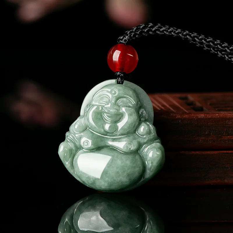 Verde birmanês jadeite pingent - Necklaces avaliação e preço