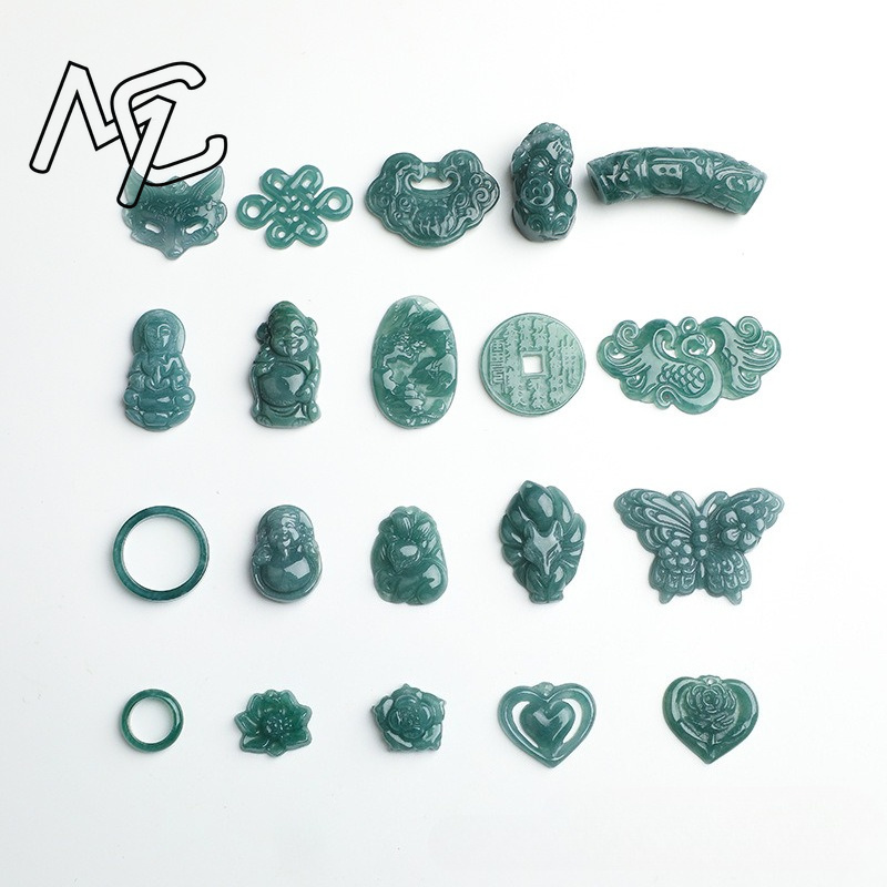 2 peças de jadeíte azul natura - Earrings avaliação e preço