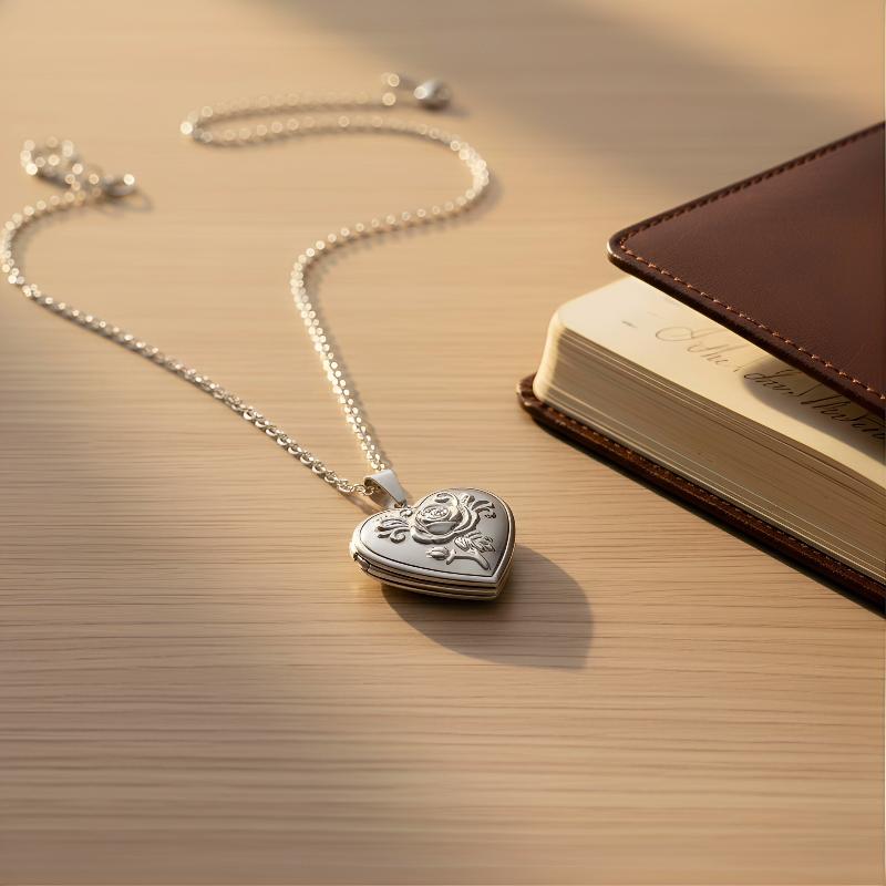 Colar Gótico Vintage com Pinge - Heart Locket Necklace Photo avaliação e preço
