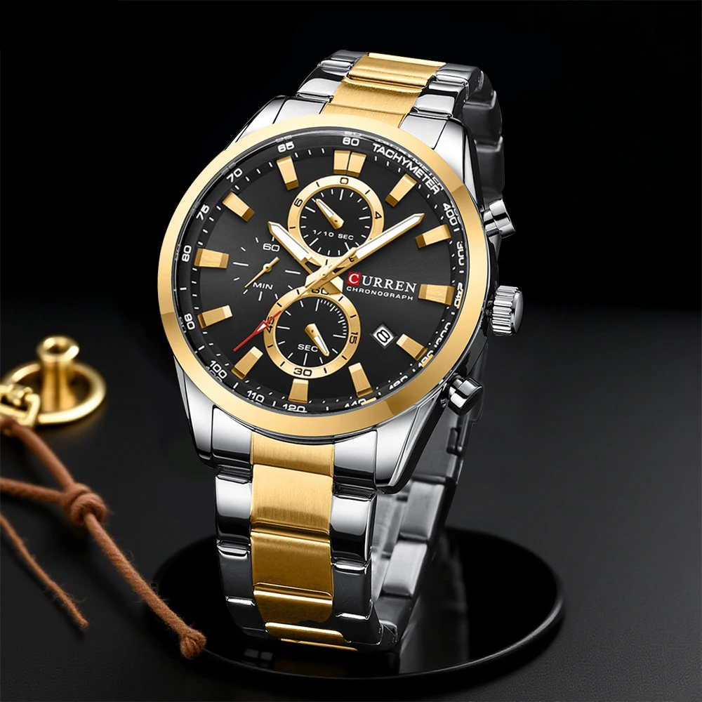 CURREN Casual Quartz Chrono Sp - Watch Accessories avaliação e preço