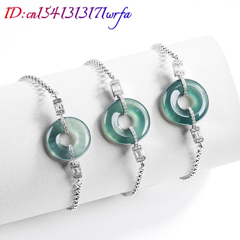 Azul myanmar jadeite anel puls - Bracelets avaliação e preço