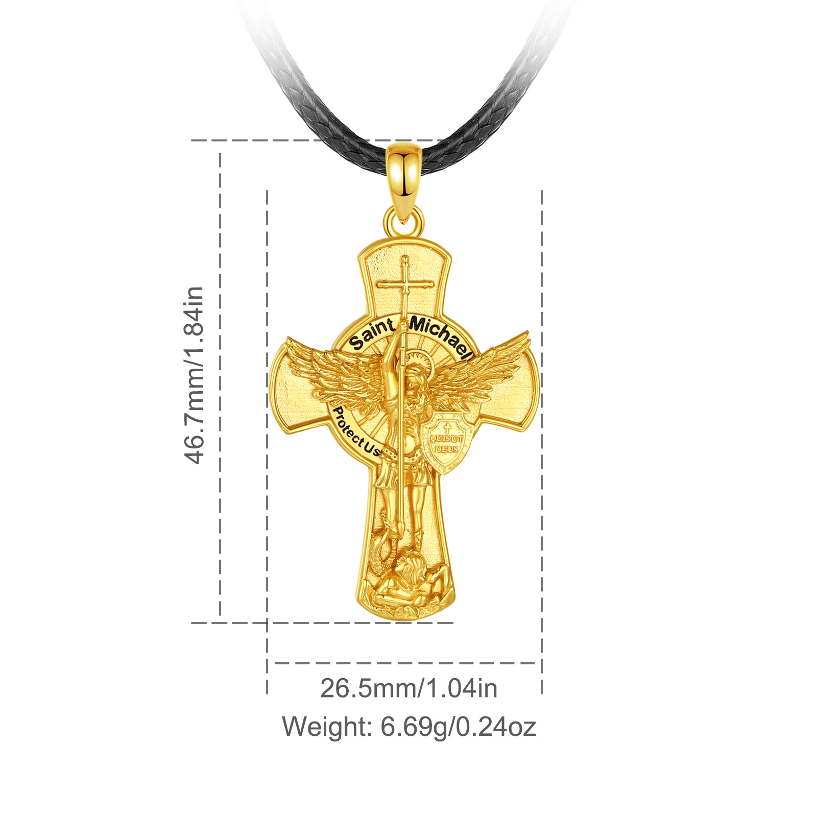 Eudora St. Michael Arcanjo Col - 925 Sterling Silver Chain Necklace Men avaliação e preço
