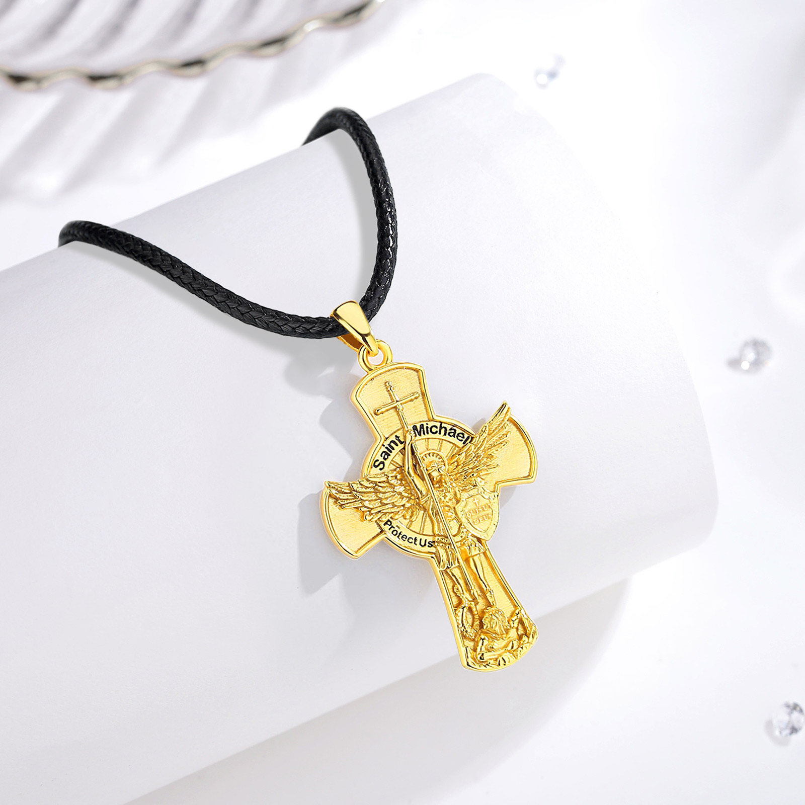 Eudora St. Michael Arcanjo Col - 925 Sterling Silver Chain Necklace Men avaliação e preço