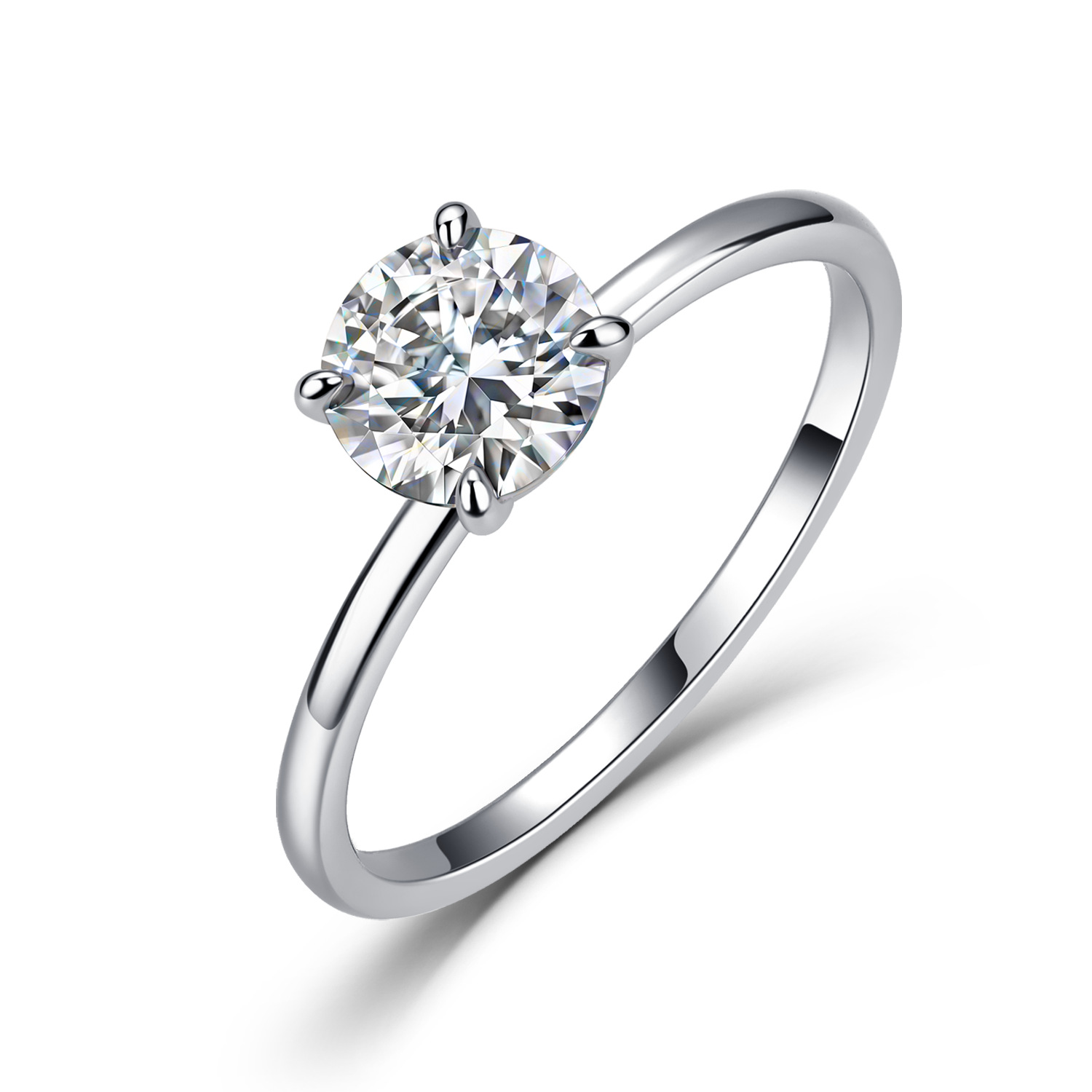 Anel Clássico de Moissanite co - Moissanite Engagement Ring 1 Carat avaliação e preço