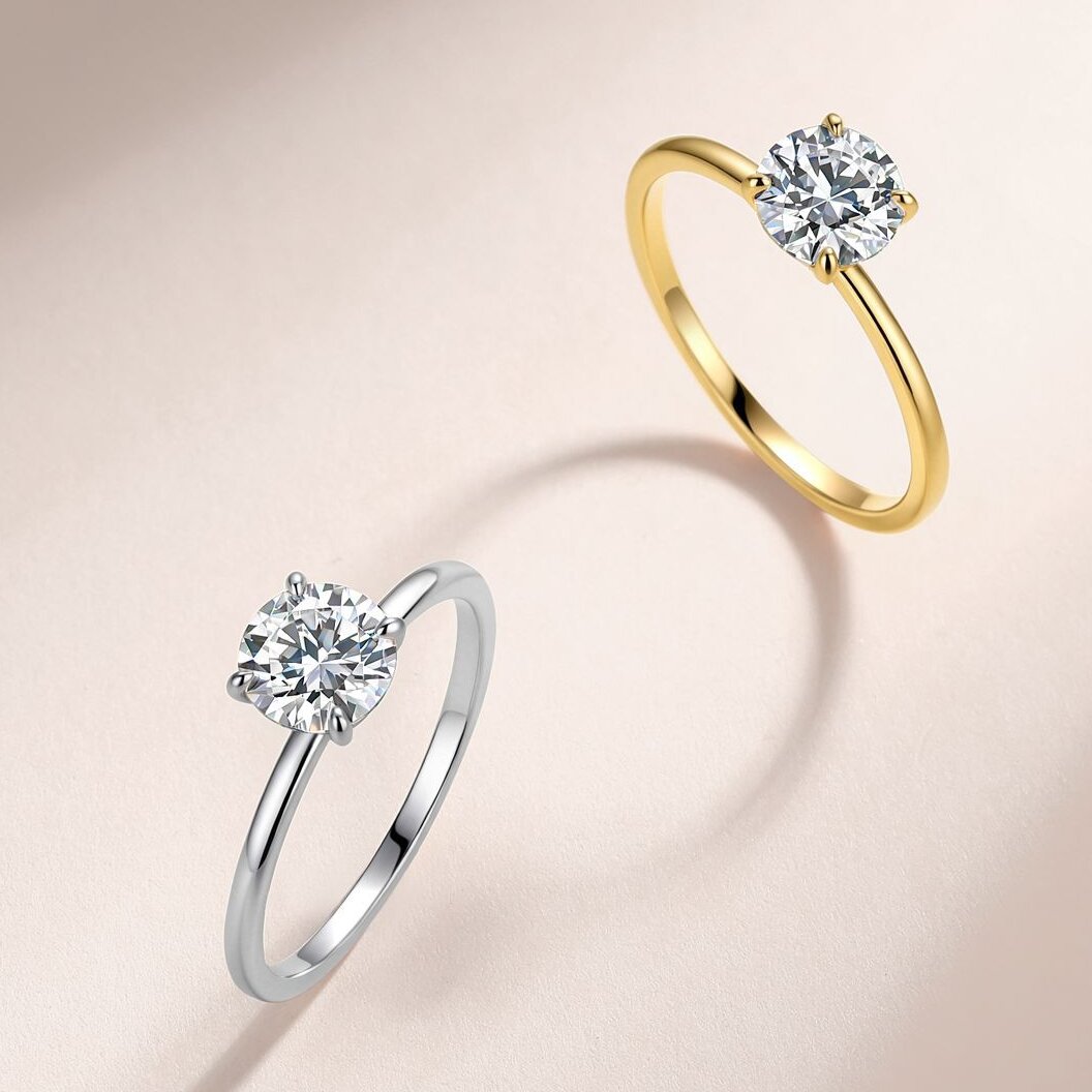 Anel Clássico de Moissanite co - Moissanite Engagement Ring 1 Carat avaliação e preço