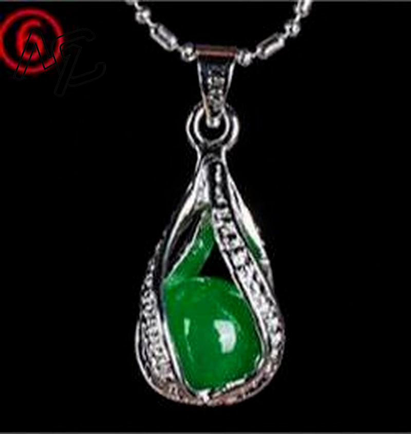 925 prata chinês verde jade go - Necklaces avaliação e preço