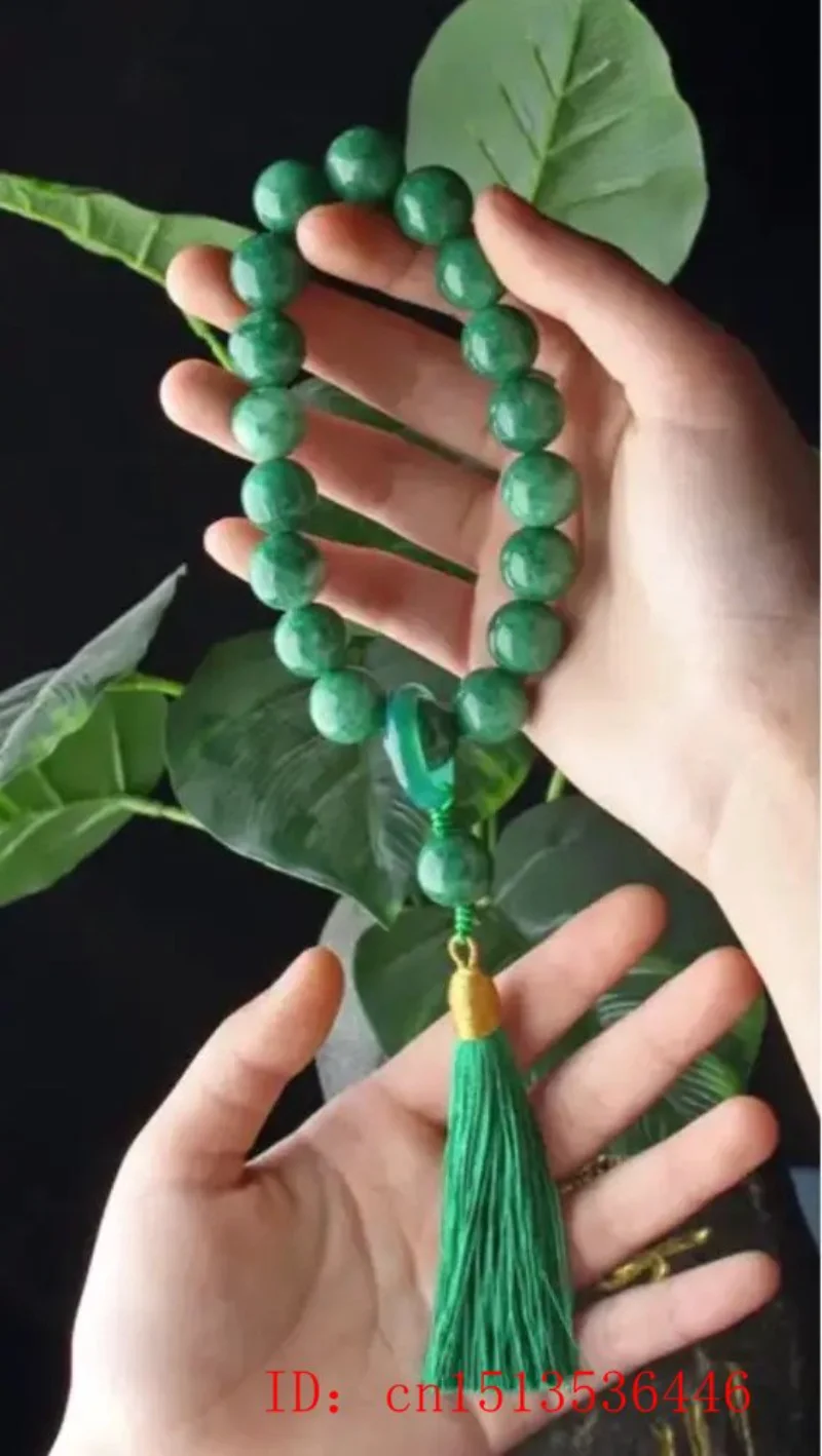 Green Jade Stone Beads Tassel  - Necklaces avaliação e preço